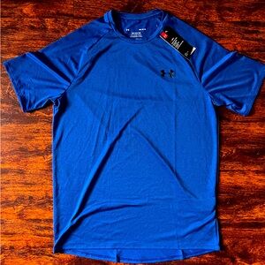 Under Armour T-Shirt Heat gear Crewneck blue Medium
